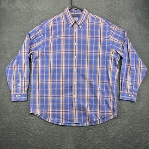 Brooks Brothers Madison Fit Plaid Long Sleeve Non Iron Cotton Dress Shirt‎ XL